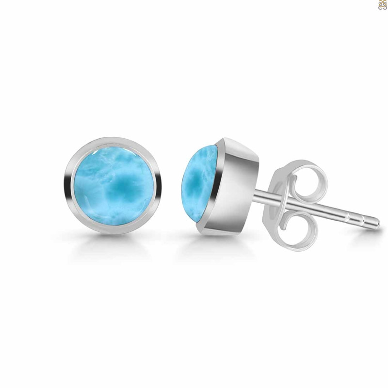 Larimar Stud Earring