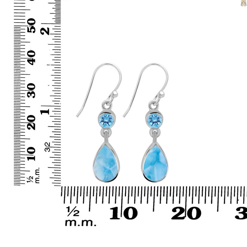 Larimar & Blue Topaz Earring LAR-RDE-773