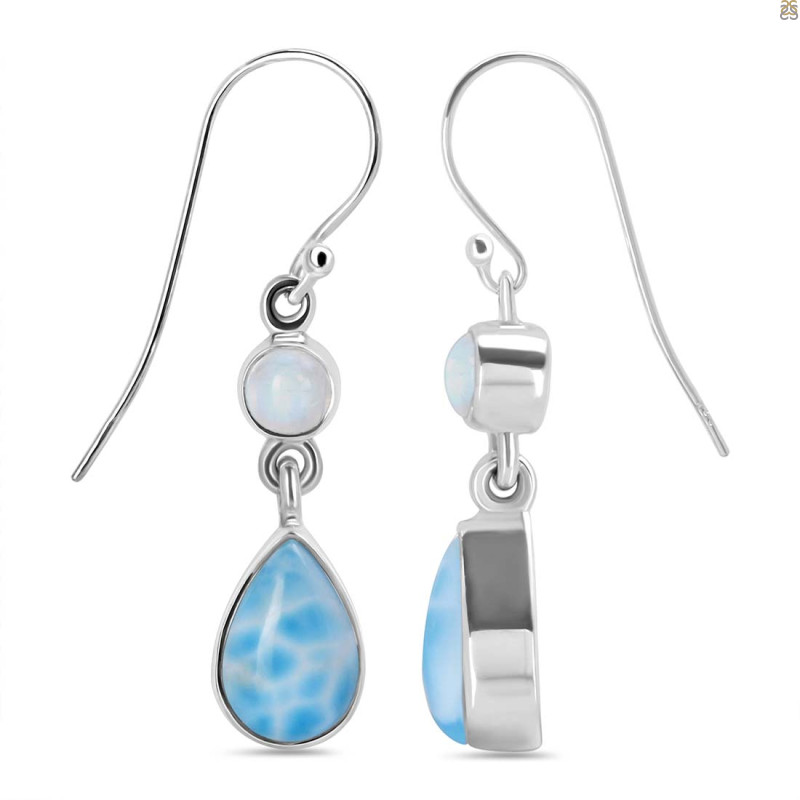 Larimar & Moonstone Earring