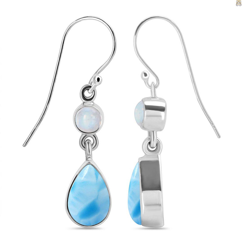 Larimar & Moonstone Earring
