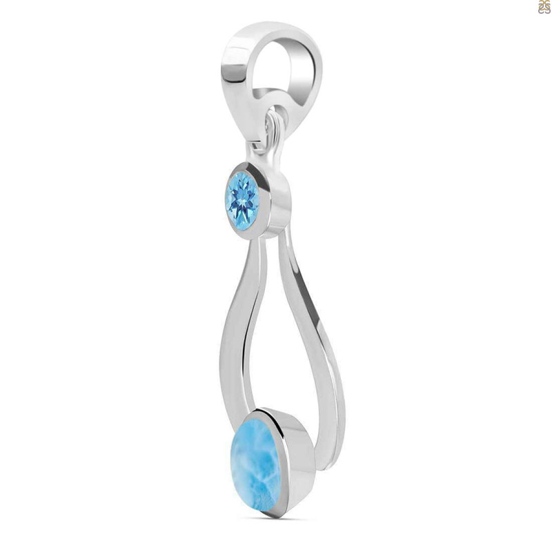 Larimar & Blue Topaz Pendant