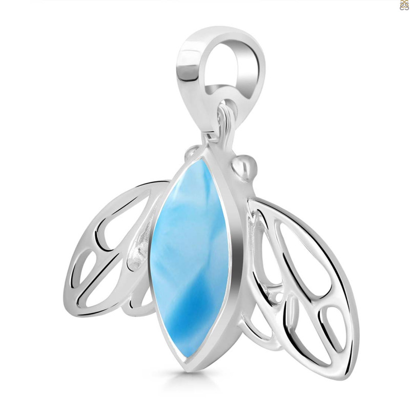 Larimar Butterfly Pendant
