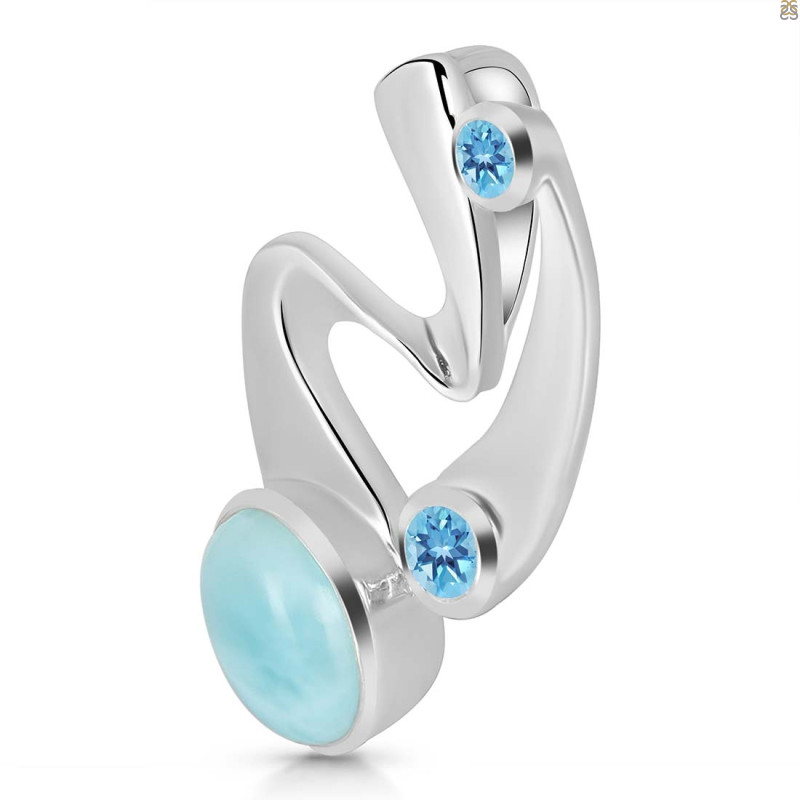 Larimar & Blue Topaz Pendant