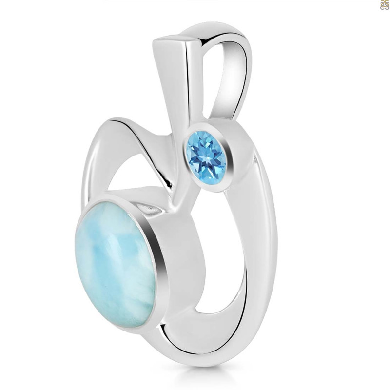 Larimar & Blue Topaz Pendant