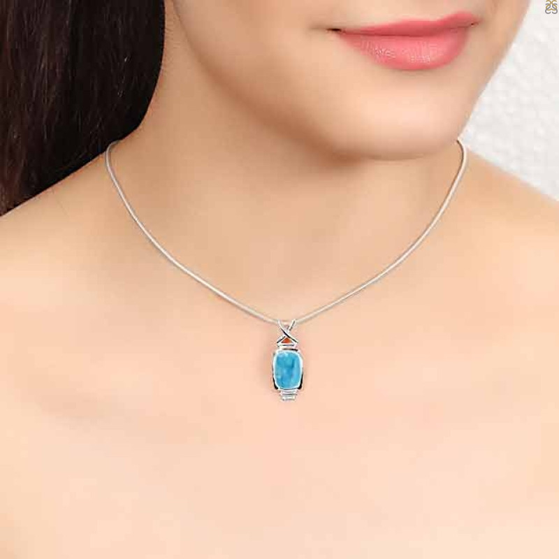 Larimar Pendant LAR-RDP-53.