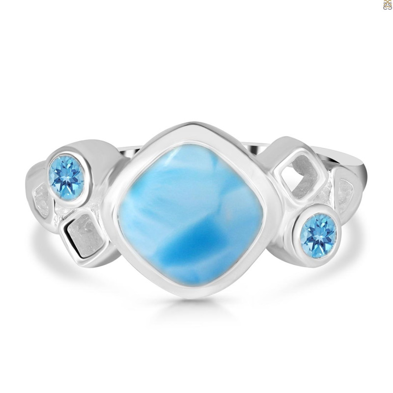 Larimar & Blue Topaz Ring LAR-RDR-122.
