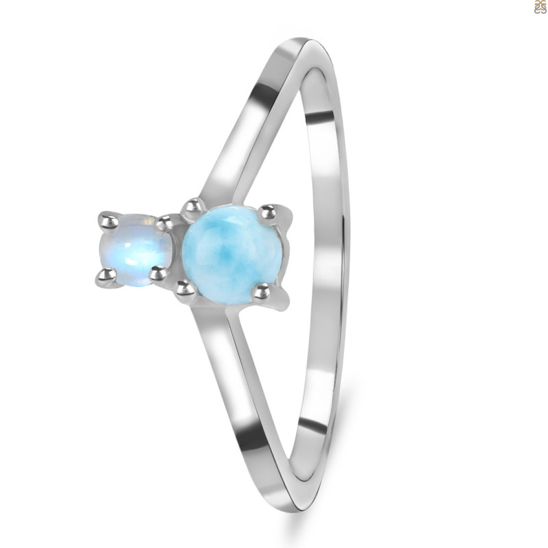 Larimar & Moonstone Ring