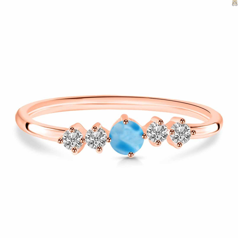 Larimar & White Topaz Ring LAR-RDR-3190.