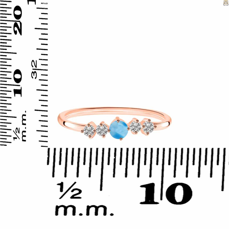 Larimar & White Topaz Ring LAR-RDR-3190.