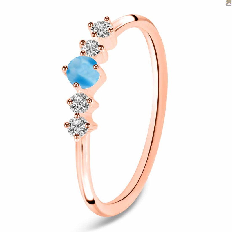 Larimar & White Topaz Ring LAR-RDR-3190.