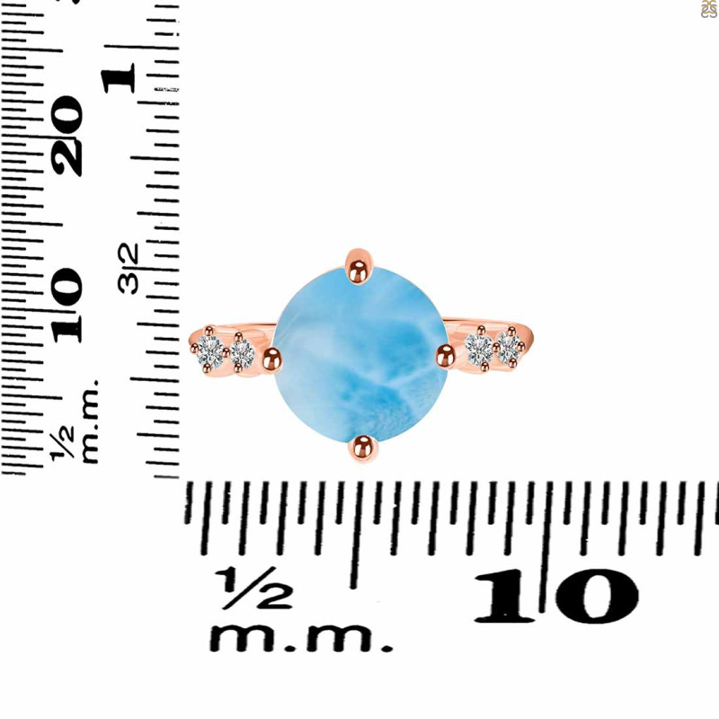 Larimar & White Topaz Ring LAR-RDR-3194.