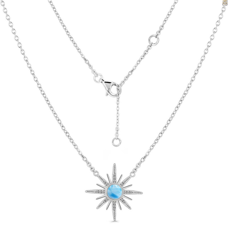 Larimar & White Topaz Necklace
