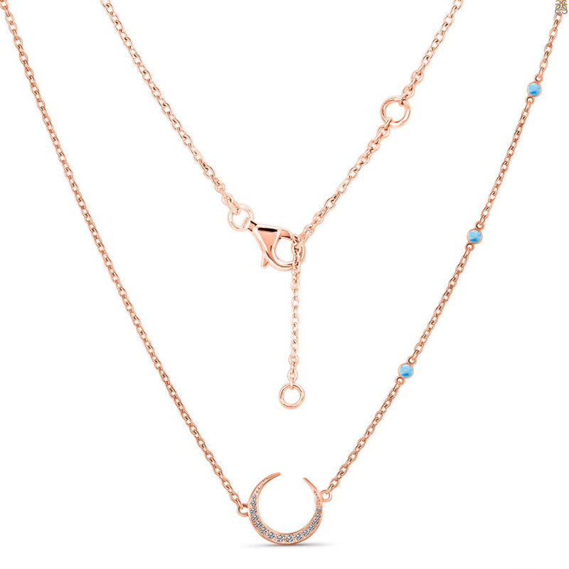 Larimar & White Topaz Necklace LAR-RN-30.