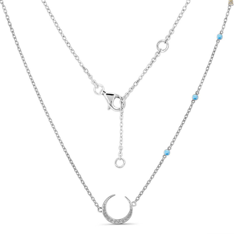Larimar & White Topaz Necklace