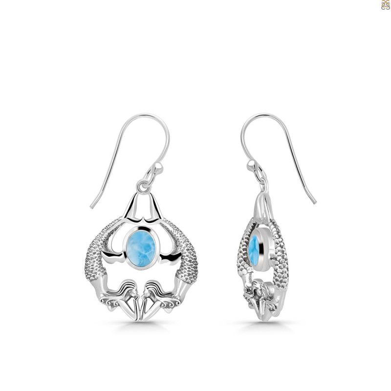 Larimar Mermaid Earring