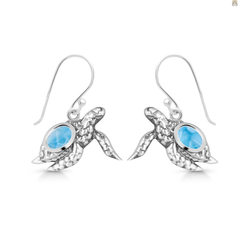 Larimar Turtle Earring LAR-RUE-42.