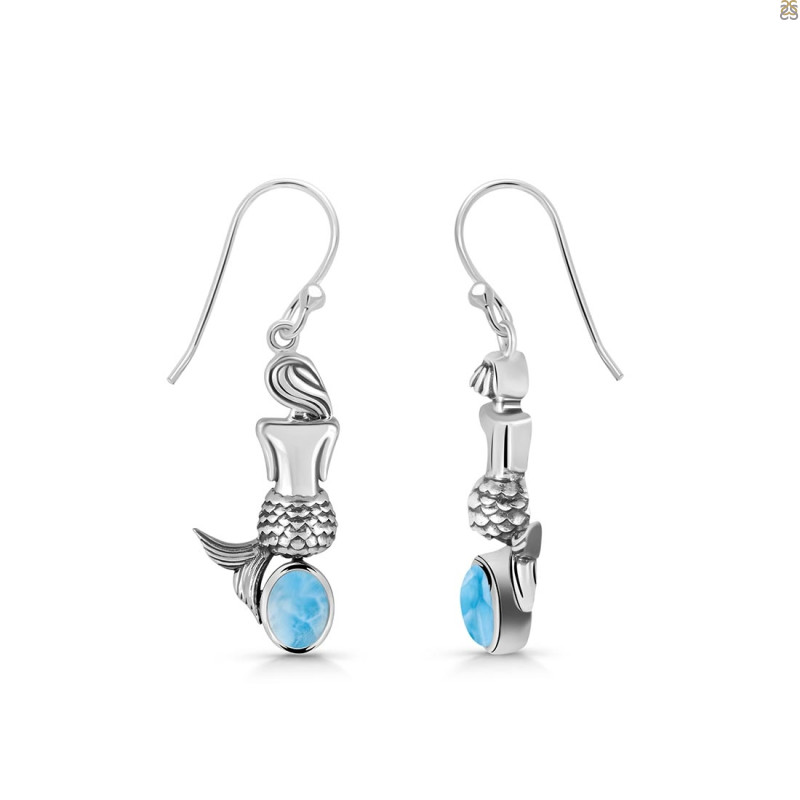 Larimar Mermaid Earring