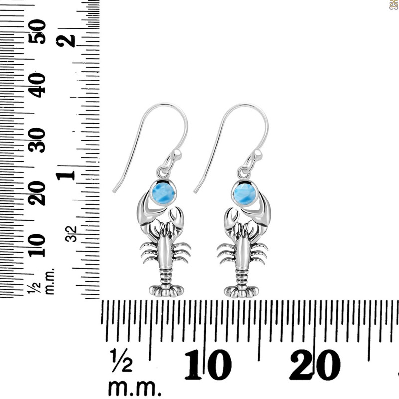 Larimar Lobster Earring LAR-RUE-45.