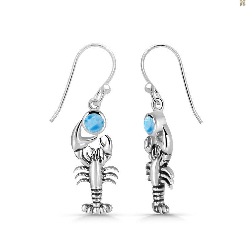Larimar Lobster Earring