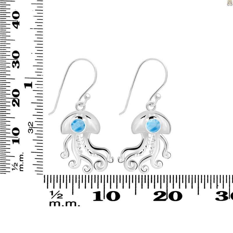 Larimar Jelly Fish Earring LAR-RUE-47.