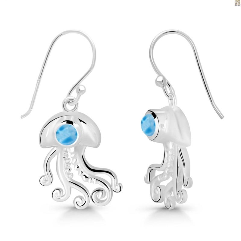 Larimar Jelly Fish Earring LAR-RUE-47.