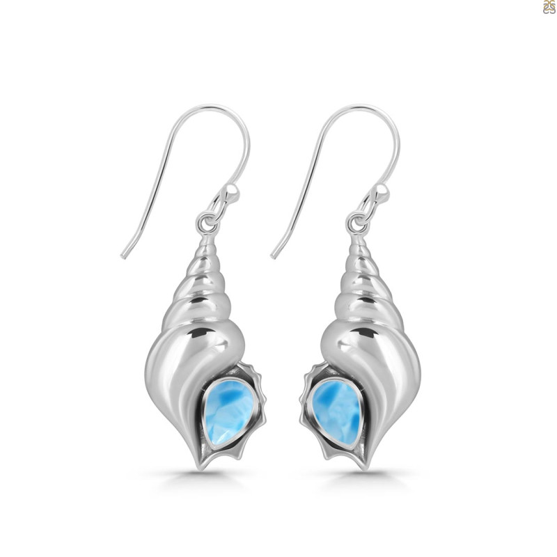 Larimar Shell Earring LAR-RUE-49.