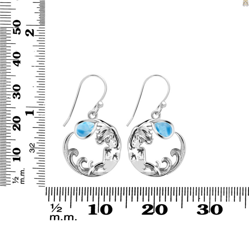 Larimar Mermaid Earring LAR-RUE-50.