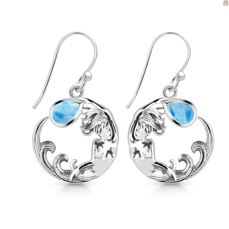 Larimar Mermaid Earring LAR-RUE-50.