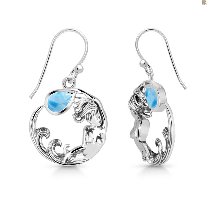 Larimar Mermaid Earring