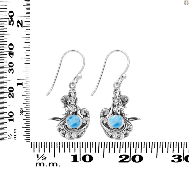 Larimar Mermaid Earring LAR-RUE-53.