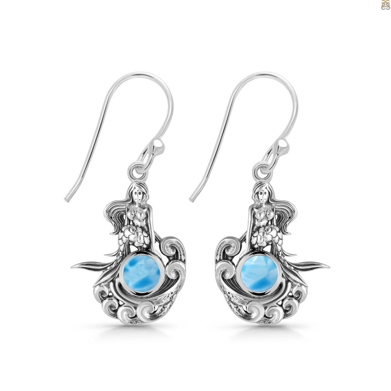 Larimar Mermaid Earring LAR-RUE-53.