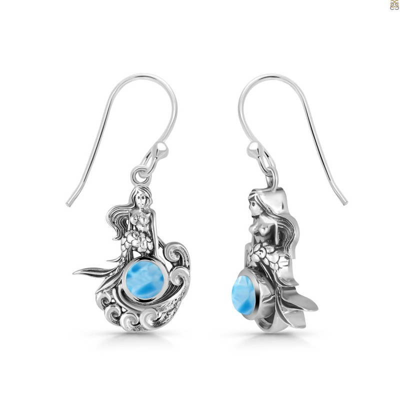 Larimar Mermaid Earring