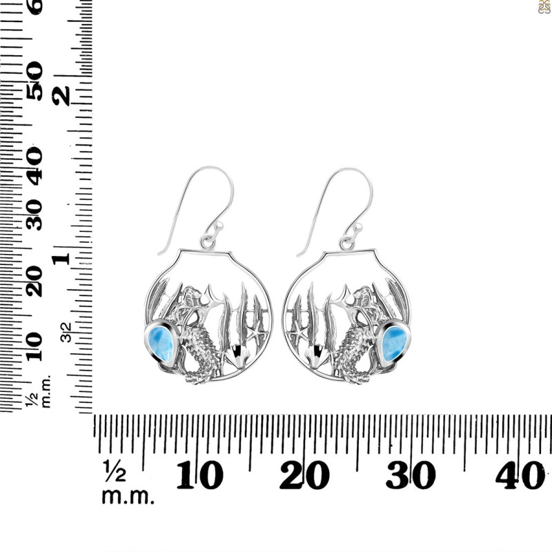Larimar Sea Life Earring LAR-RUE-54.
