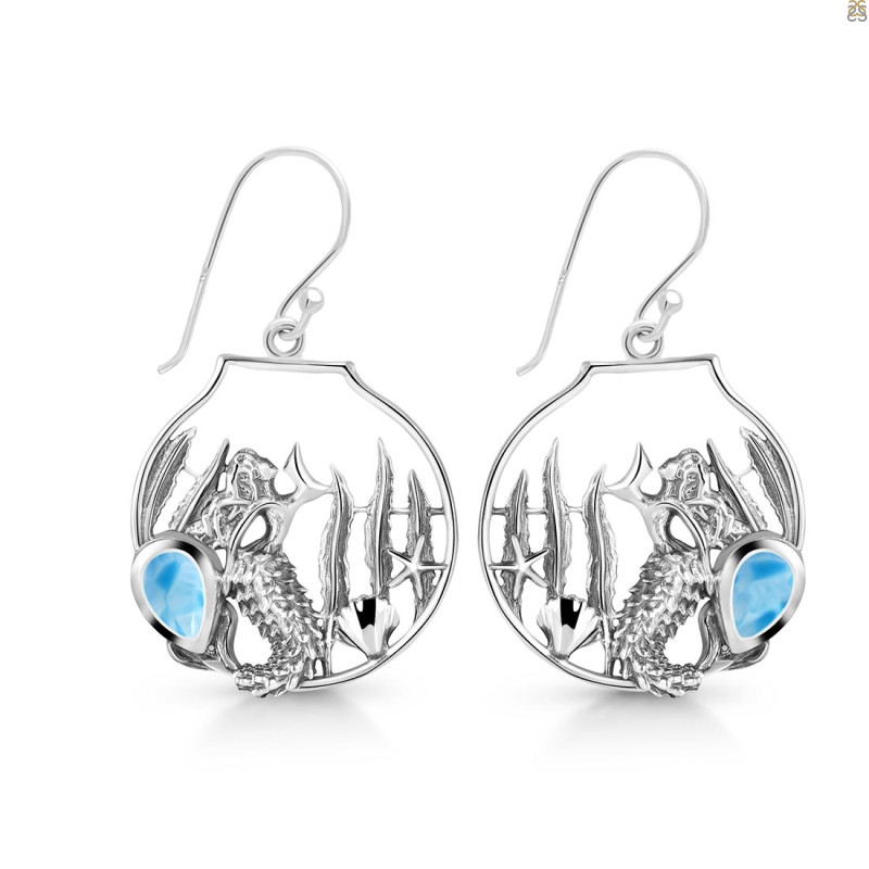Larimar Sea Life Earring LAR-RUE-54.