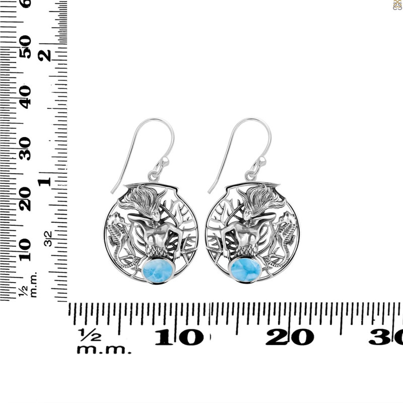 Larimar Mermaid Earring LAR-RUE-55.
