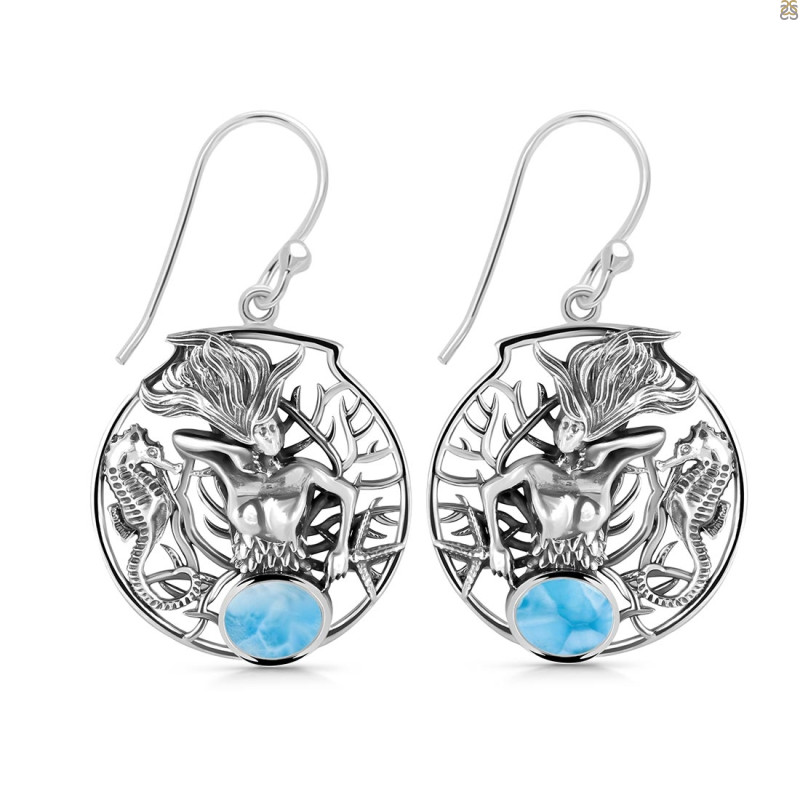 Larimar Mermaid Earring LAR-RUE-55.