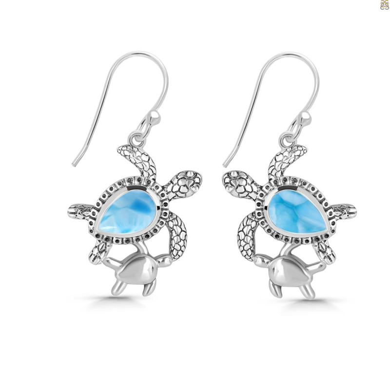 Larimar Turtle Earring LAR-RUE-58.