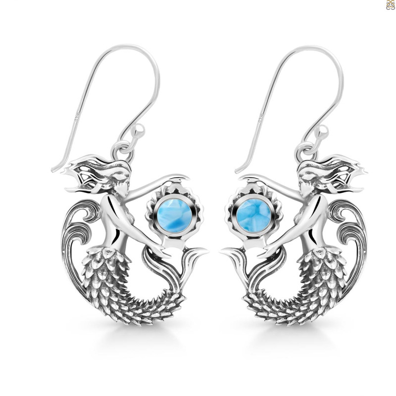 Larimar Mermaid Earring LAR-RUE-59.