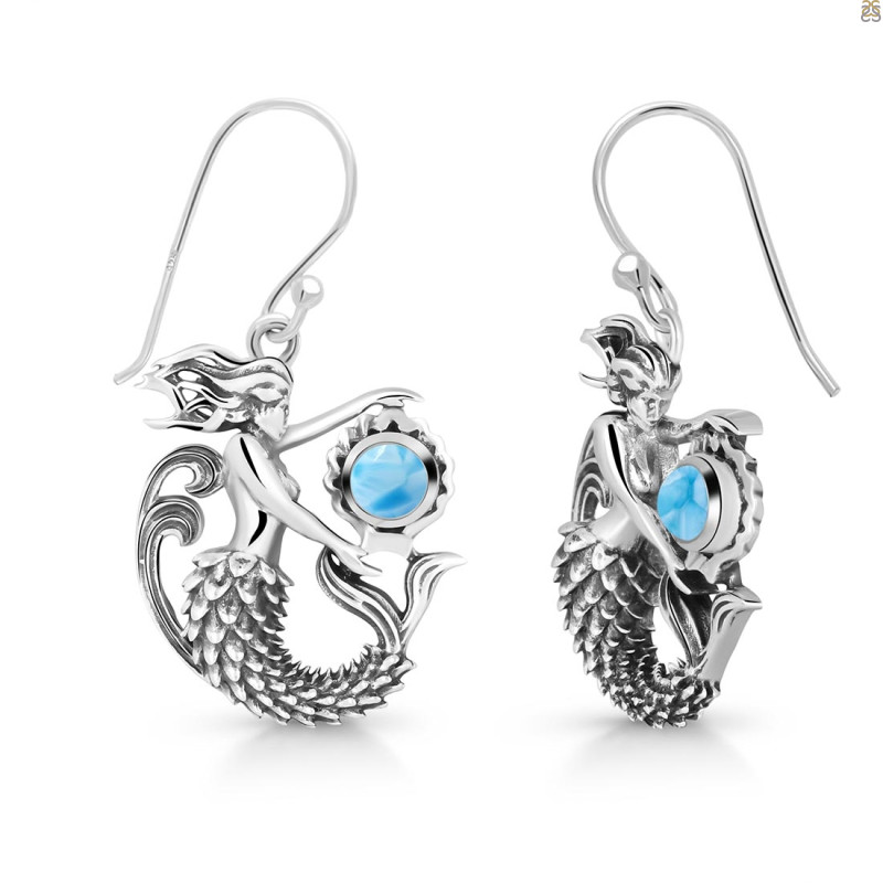 Larimar Mermaid Earring