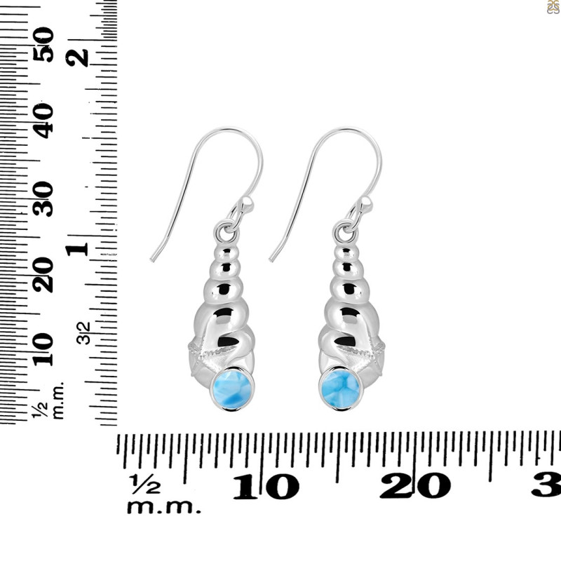 Larimar Shell Earring LAR-RUE-60.