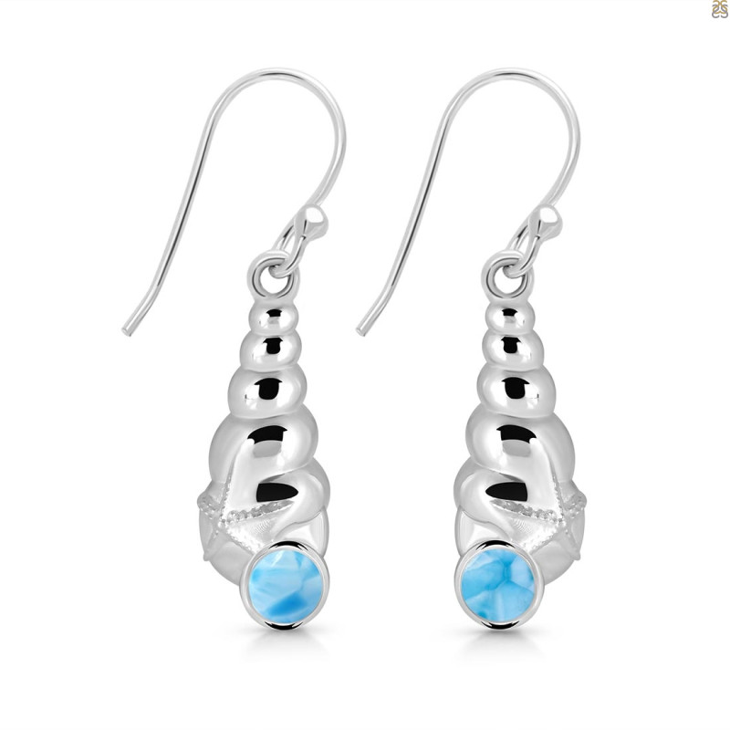Larimar Shell Earring LAR-RUE-60.