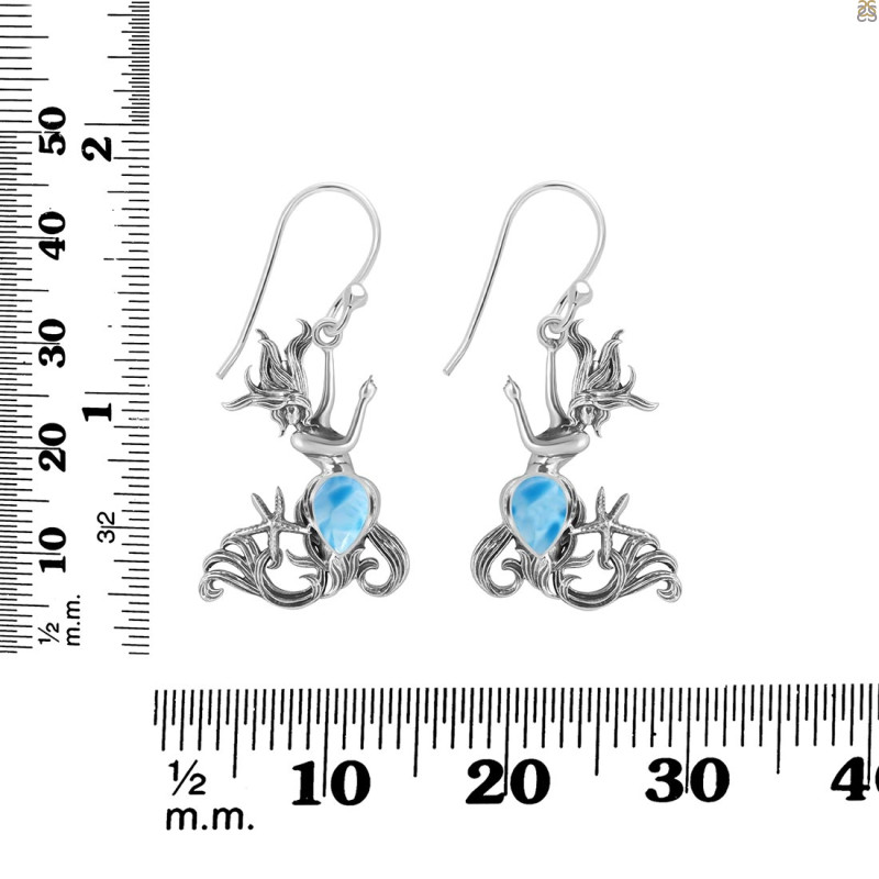 Larimar Mermaid Earring LAR-RUE-61.