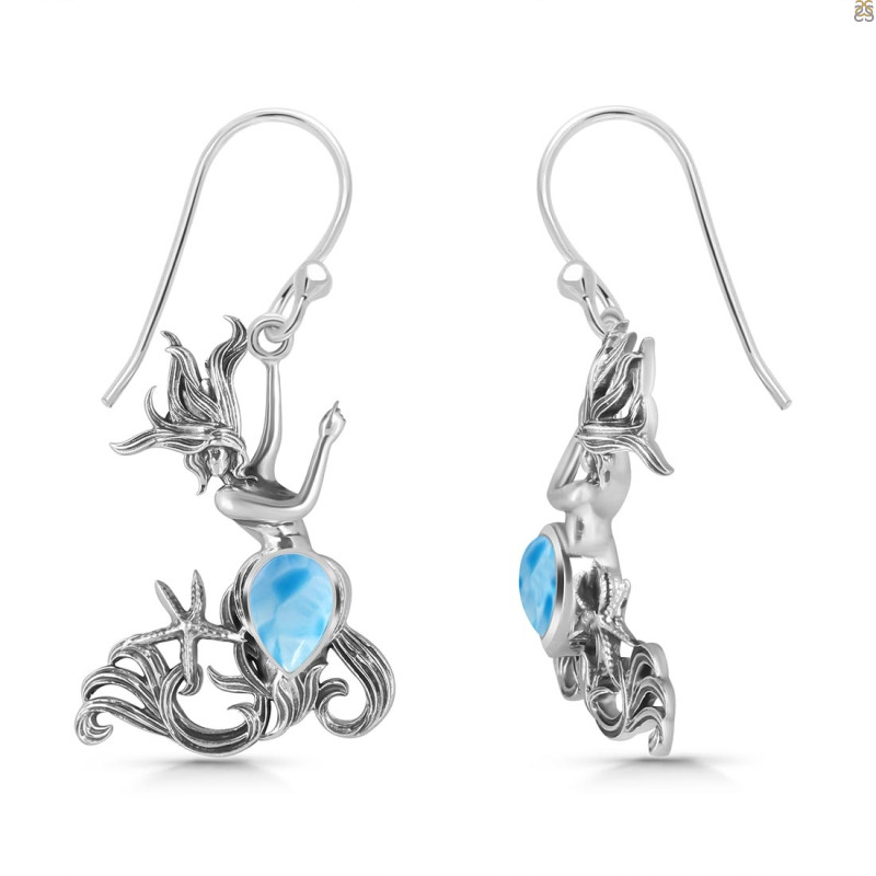 Larimar Mermaid Earring