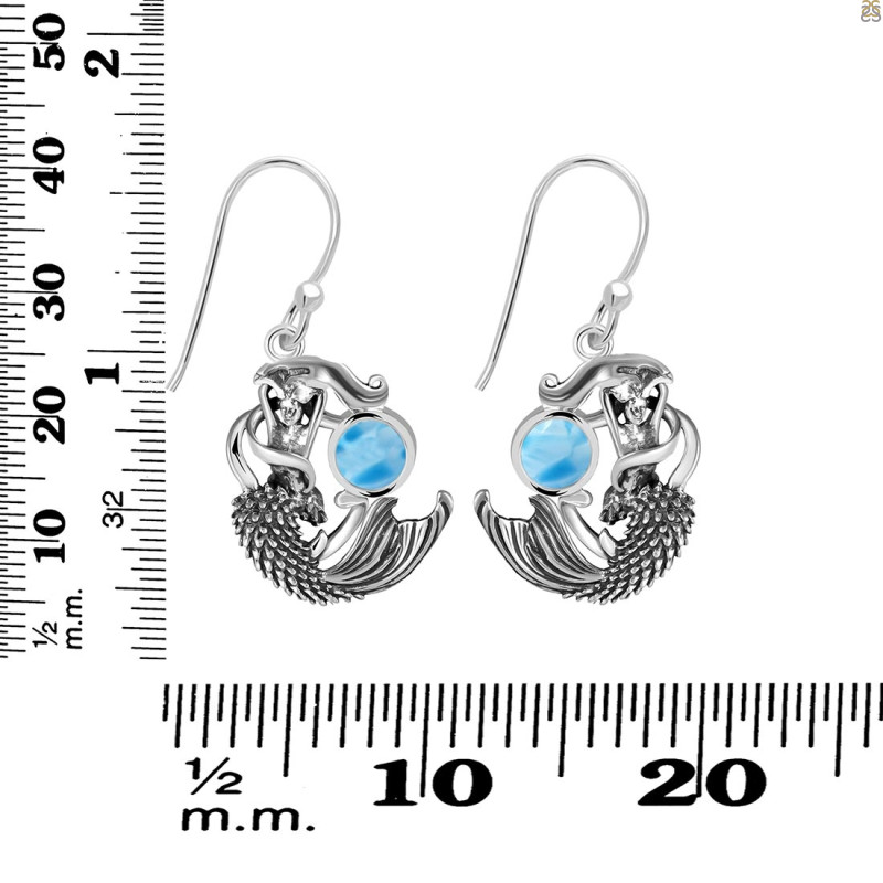 Larimar Mermaid Earring LAR-RUE-63.