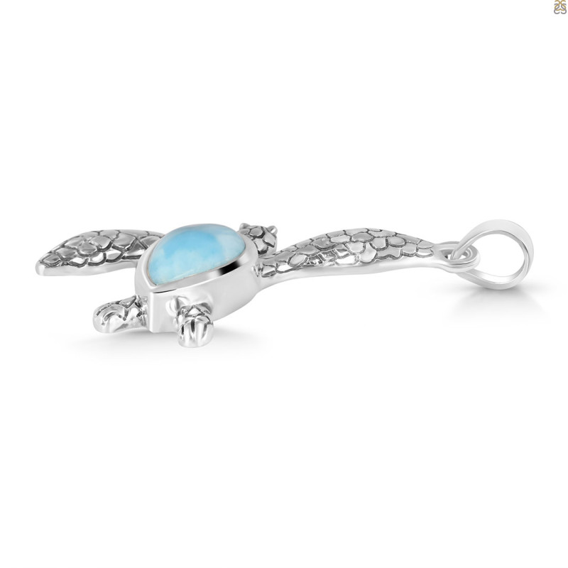 Larimar Turtle Pendant