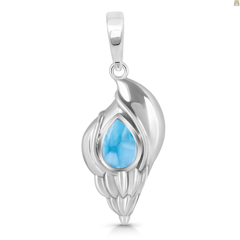 Larimar Shell Pendant LAR-RUP-7.