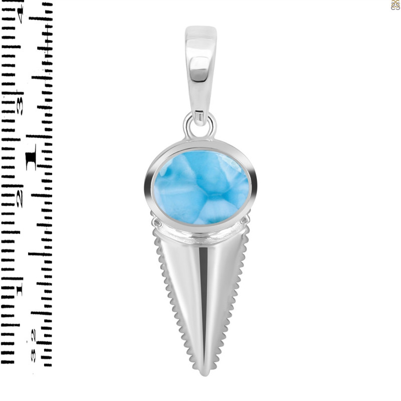 Larimar Shell Pendant LAR-RUP-8.