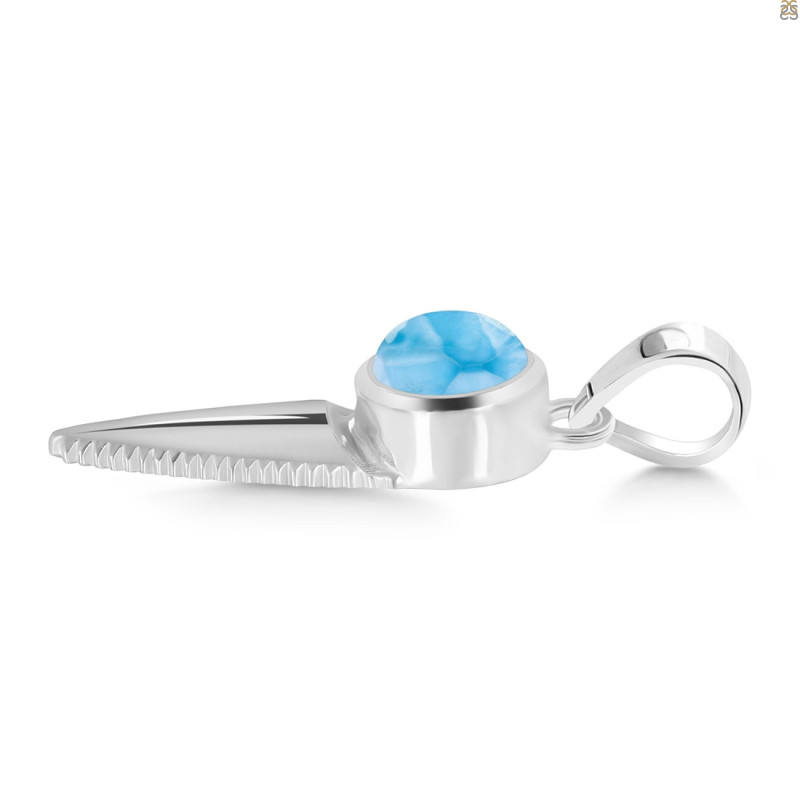 Larimar Shell Pendant