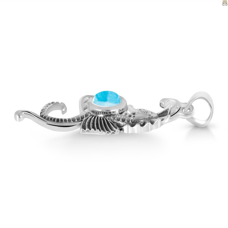 Larimar Sea Horse Pendant