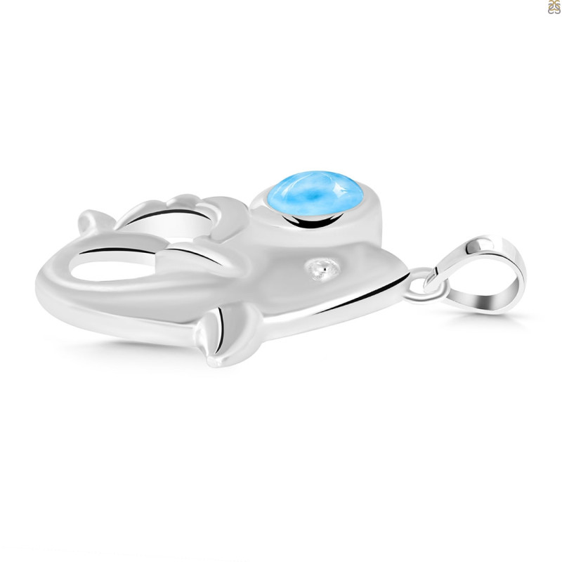 Larimar Shark Pendant